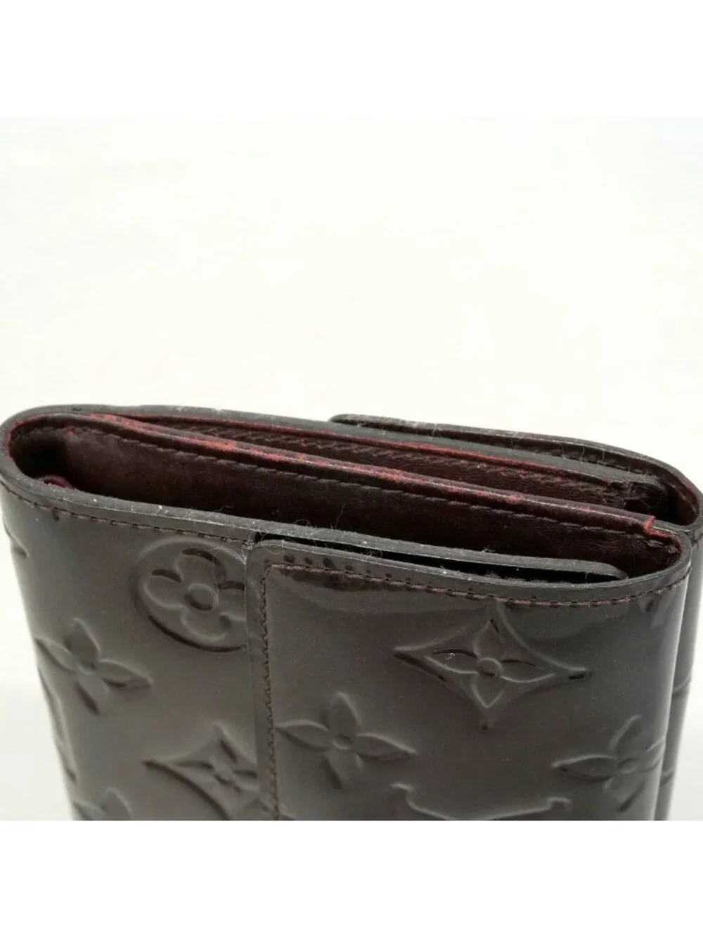 Louis Vuitton Trifold Wallet Vernis Portefeuille Elise Amarante